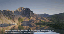 Desktop Screenshot of mountainlakeinvest.com